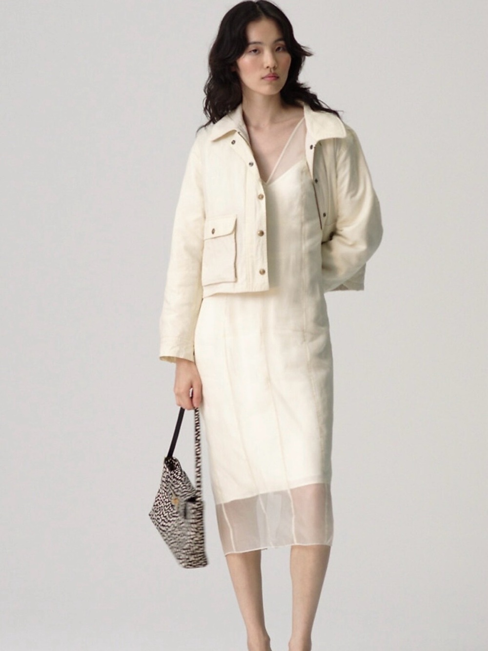 J. Crew Cropped Barn Jacket in Ripstop Cotton